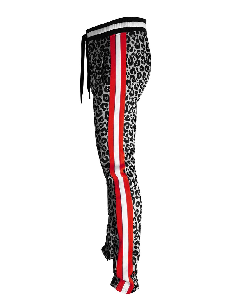 SCREENSHOT Men's Premium Sport Casual Running Workout PRINT Track Pants P11005-Black/Tiger-Medium