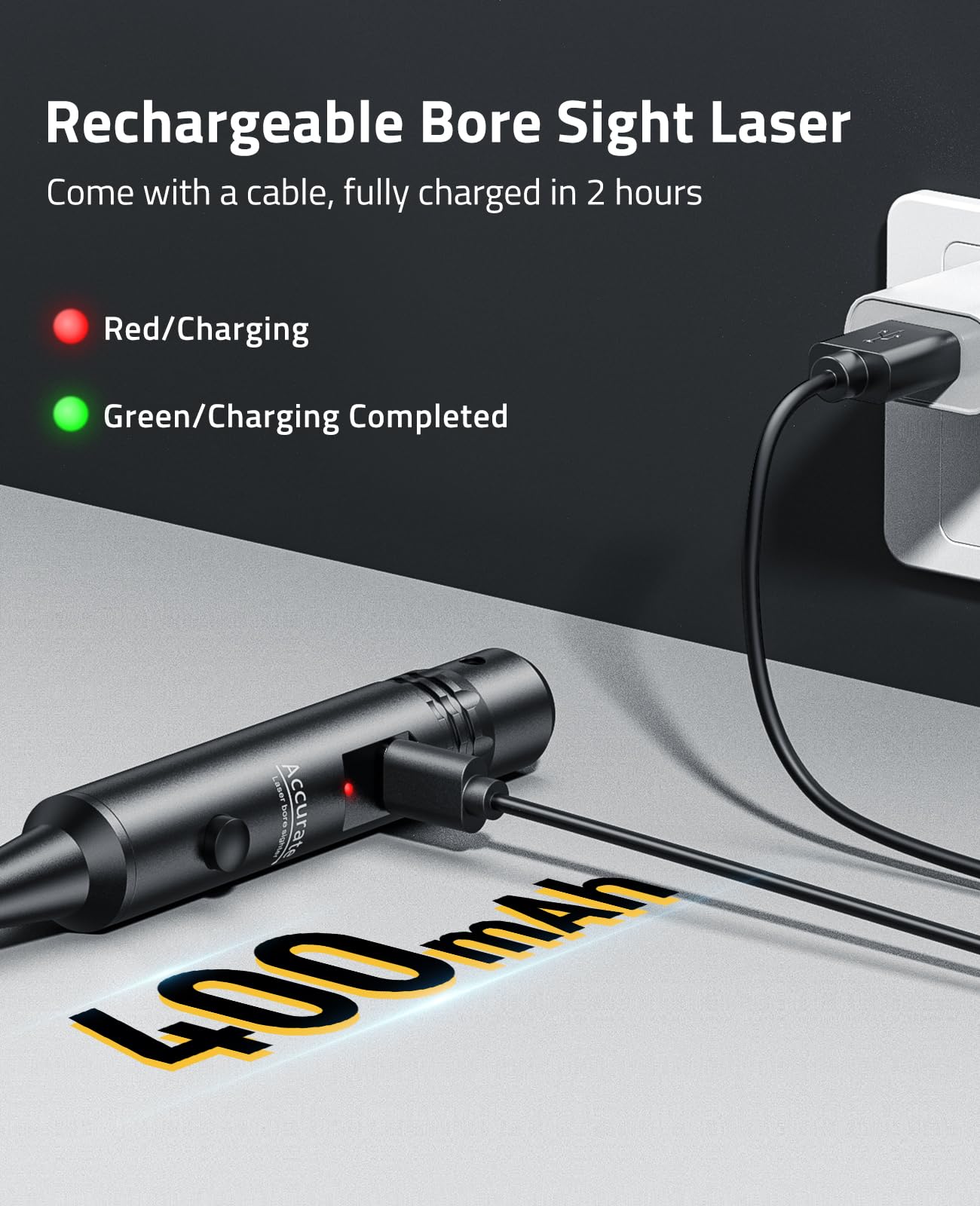 CVLIFE Rechargeable Bore Sight Laser Kit with 64 Adapters fit 0.17 to 12GA Calibers, Professional Red Laser Bore Sight with Button Switch, Powerful Choice for Hunting Bore Sight Tool