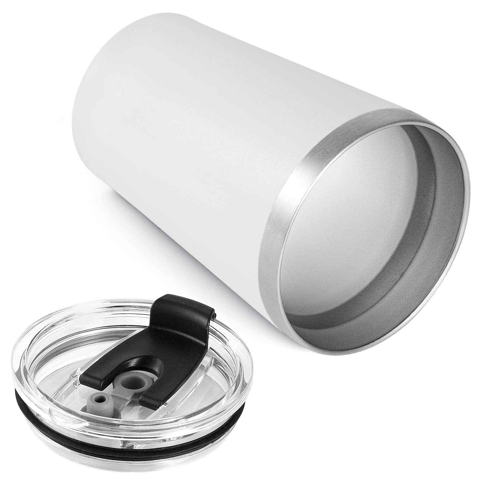 VEGOND 12oz Tumbler Stainless Steel Tumbler bulk Vacuum Insulated Double Wall Travel Tumbler with Lid and Straw Reusable Tumbler, White 12 Pack