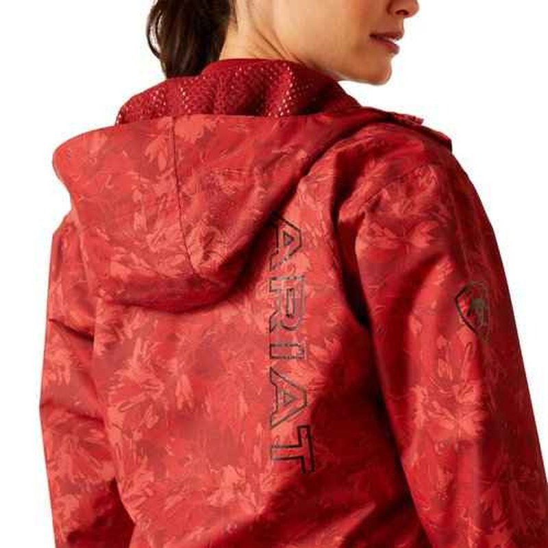 ARIAT Women's Spectator Waterproof Jacket, Sun-Dried Tomato Exploding Flo, XX-Large
