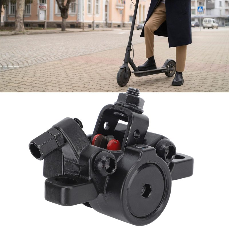 Fockety Disc Brake Caliper for KQi2 KQi2 Pro KQi3 KQi3 PRO KQi3 Electric Scooter, Universal Aluminum Alloy Hydraulic Include Brake Pads Electric Scooter Parts, Easy