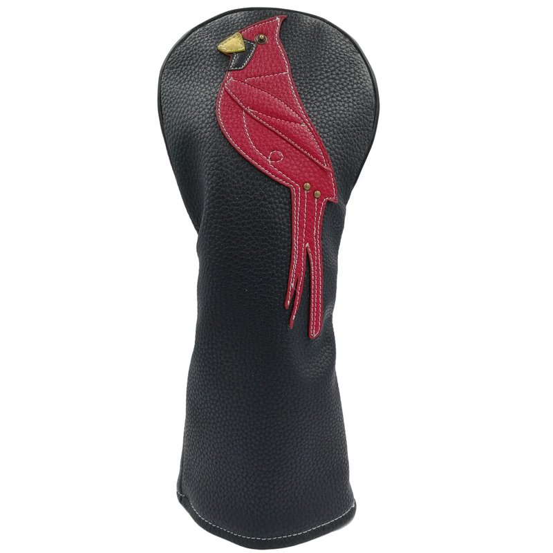 Golf Club Covers Headcovers PU Leather Animal Bird Plant Flower for Driver Fairway Woods Hybrid Protector with Interchangeable Number Tag (Cardinal, Driver)