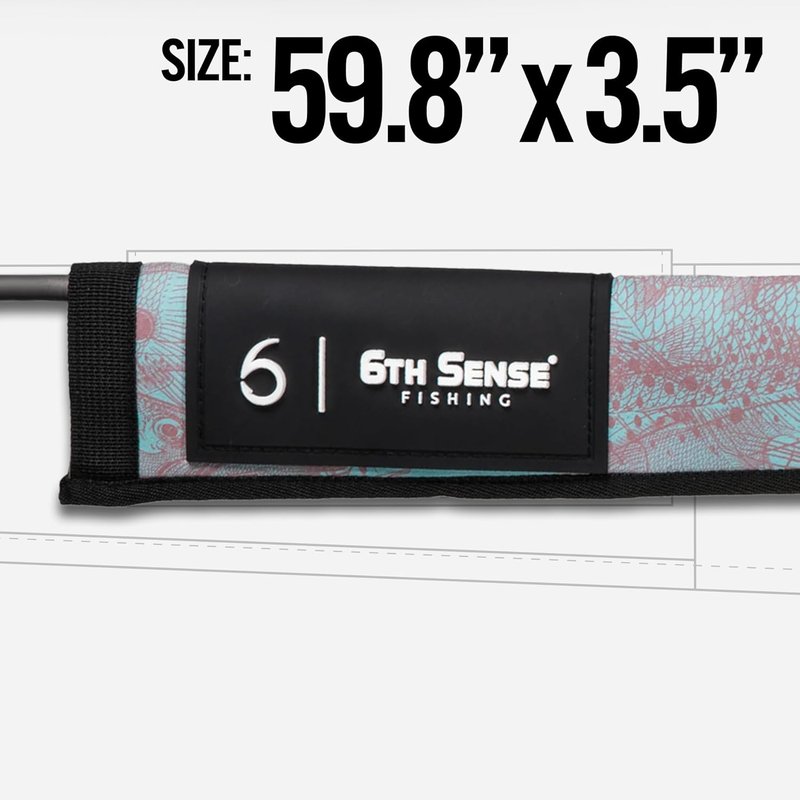 ProSix Rod Sleeve - Hook-Resistant Neoprene Covers for Durable Rod Storage | Floating Material (Retro - Duckland, Spinning)