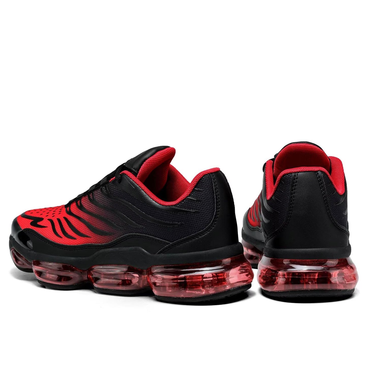 Socviis Mens Air Running Shoes Non Slip Workout Casual Sport Walking Shoes Basketball Sneakers Fashion Tennis Fitness Trainers Red