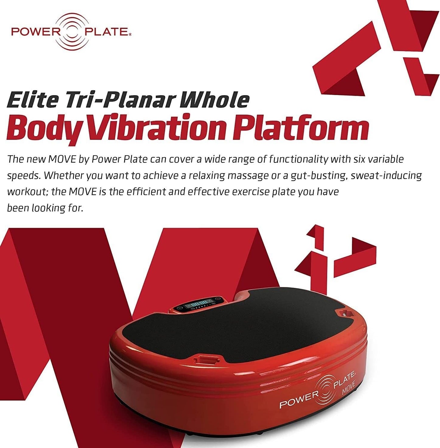 Power Plate Move Vibrating Exercise Platform, Increase Core Strength, Improve Balance and Stability, Black