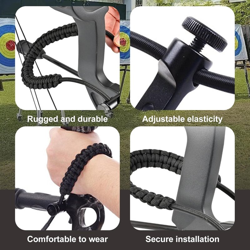 Adjustable Archery Bow Sling - Braided Wrist Strap for Compound Bow Hunting | Durable & Comfortable