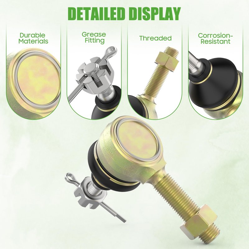 10L0L Golf Cart Steering Gear Tie Rod End Set for Club Car DS, Replacement Parts
