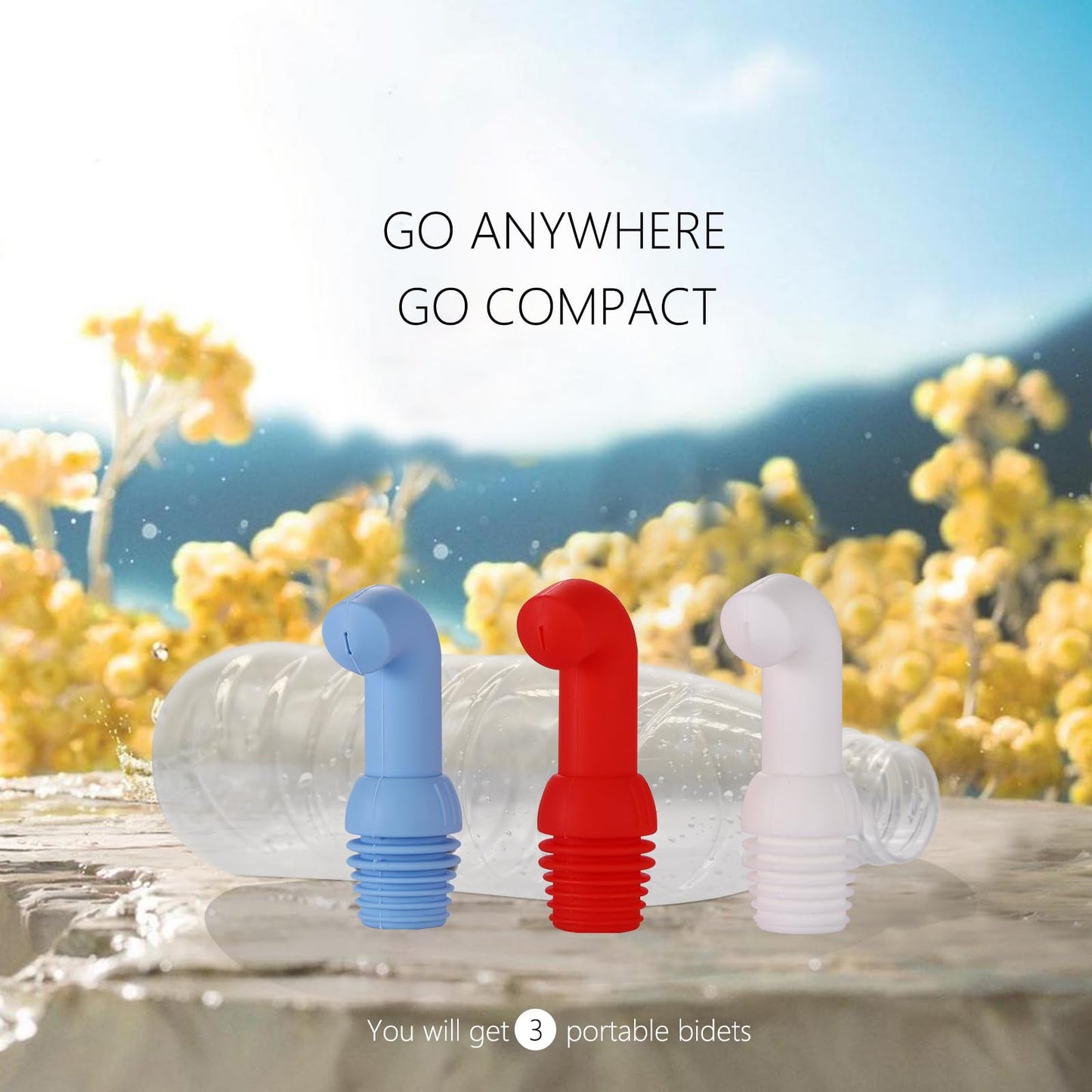 UYICOO Portable Bidet for Travel, Portable Shattaf Bidet Water Sprayer, Compatible with Every Bottle