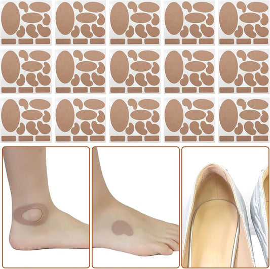 Moleskin Blister Prevention Pads - 165 Adhesive Pieces for Foot Comfort | Reduce Friction & Protect Feet