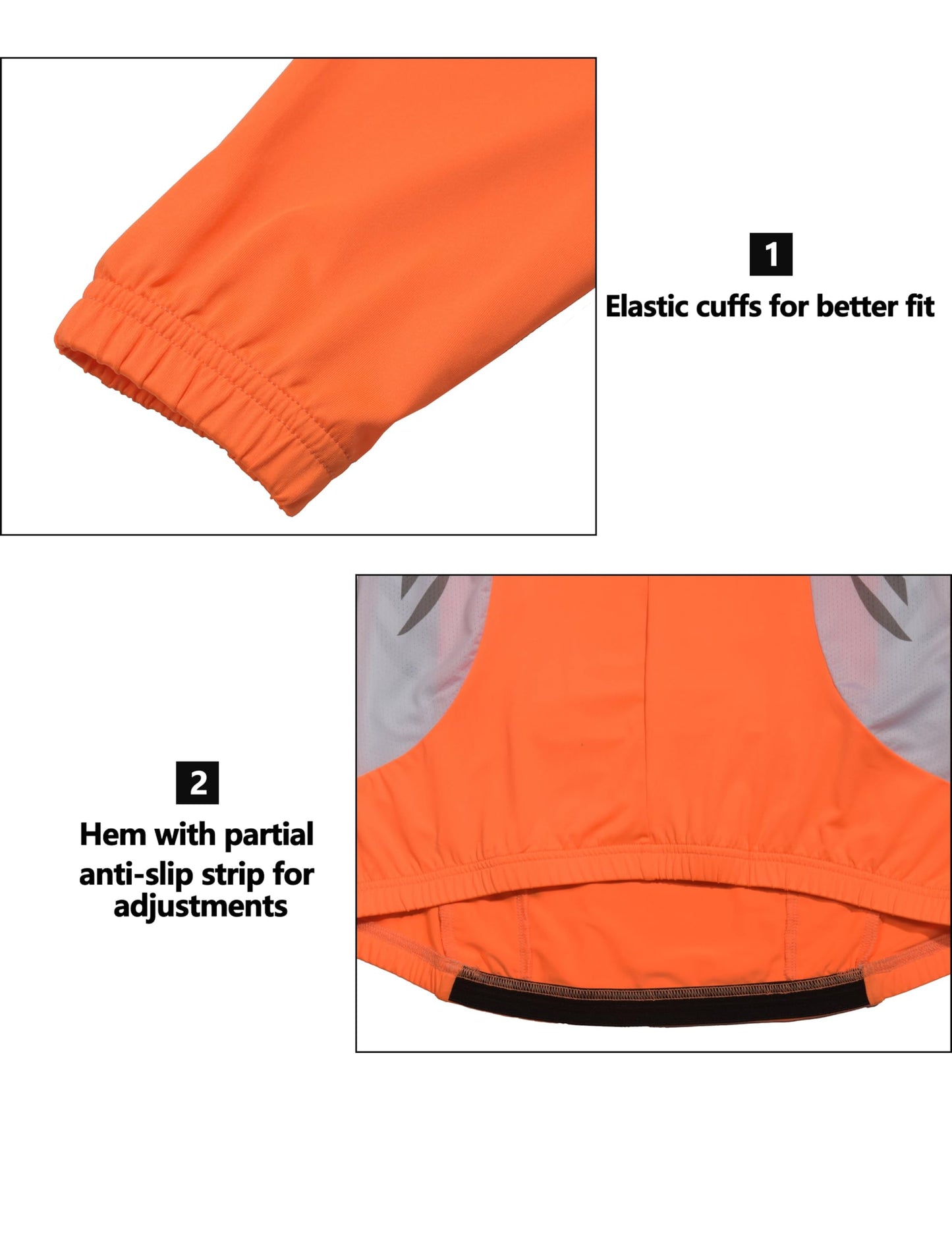 Little Donkey Andy Women's Half Zip Cycling Jerseys Long Sleeve Bike Shirts Running Hiking Orange M