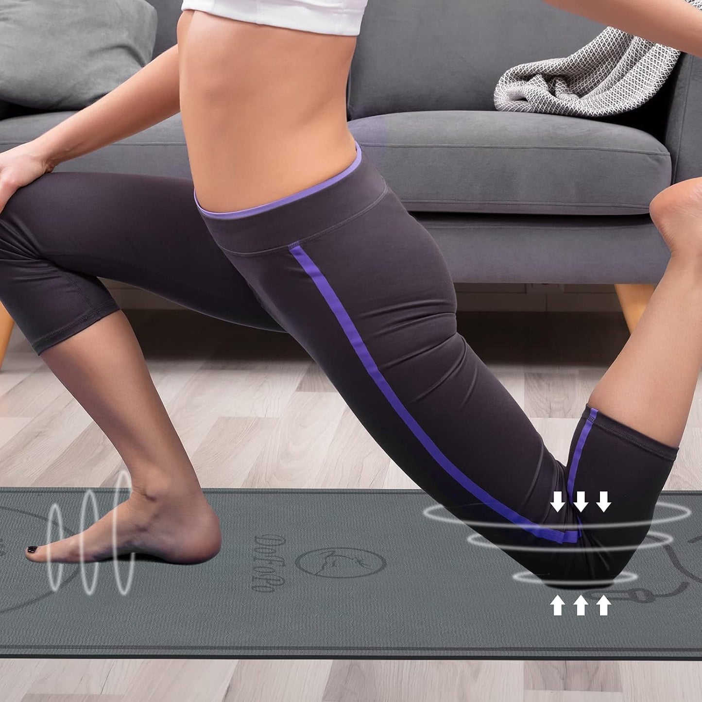 Jump Rope Mat - Non-Slip Indoor/Outdoor Exercise Flooring | 71"x63"x24" High-Density Shock Absorption