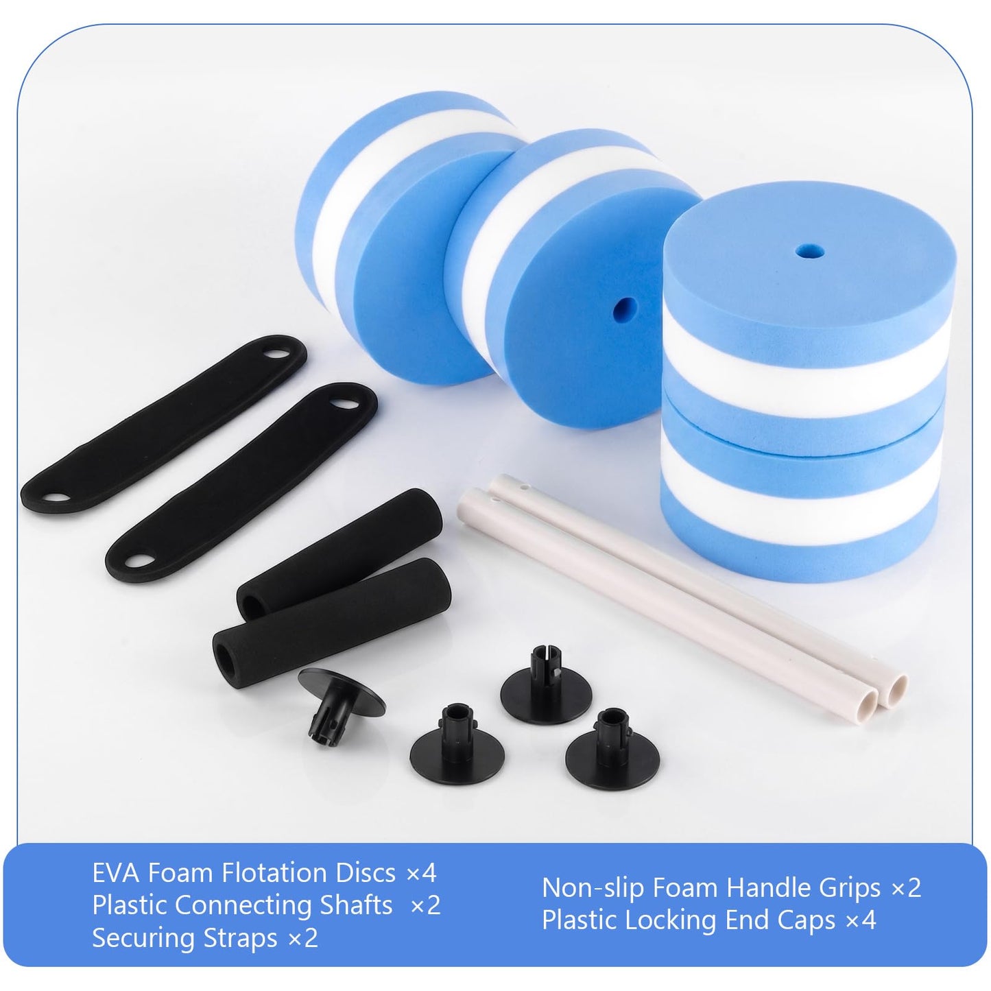 Water Weights, 2Pcs Aquatic Dumbbell for Exercise, Water Aerobics Equipment