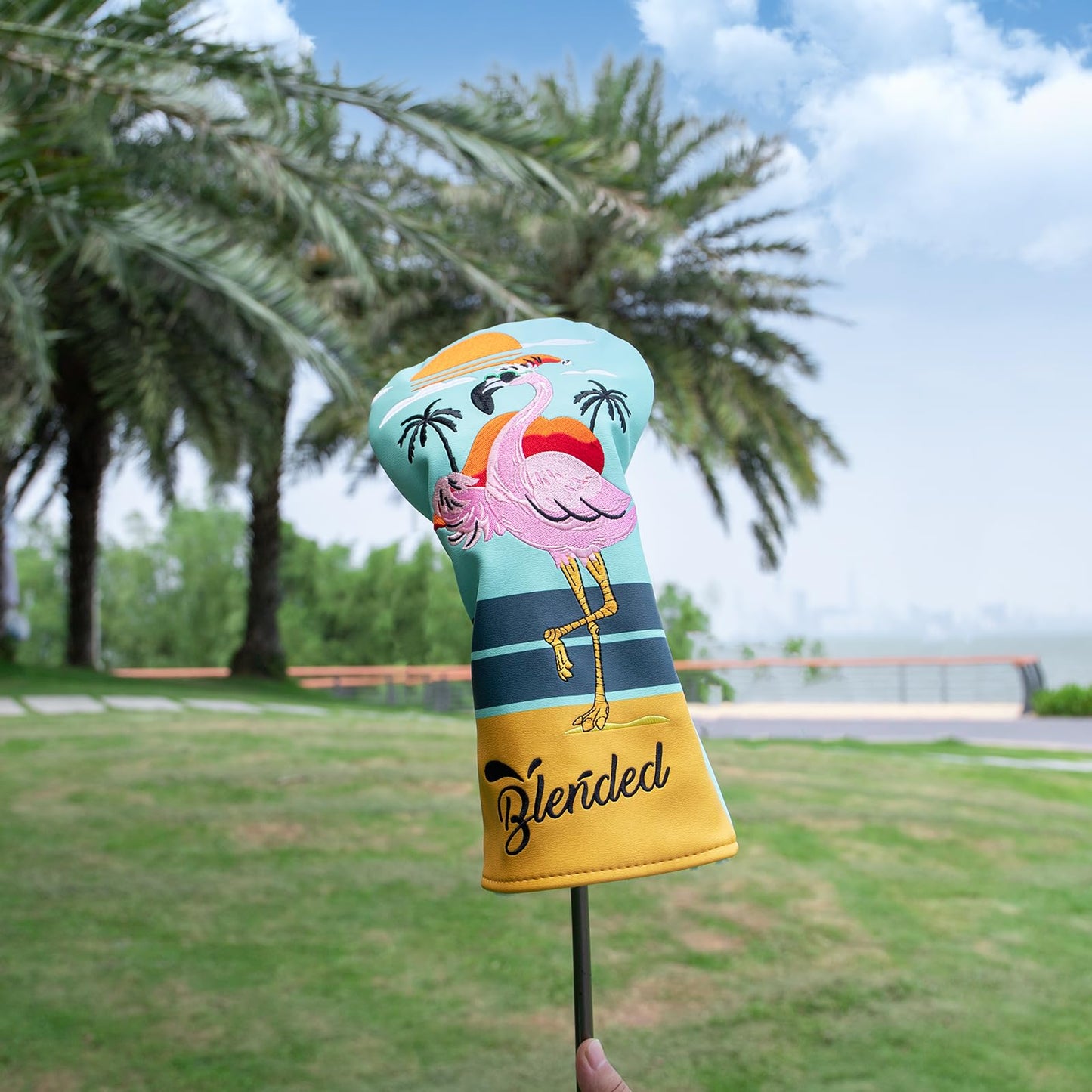 BAIRBRE Golf Club Covers Flamingos Driver Cover Fariway Wood Headcover Hybrid Head Cover Leather Golf Headcover Fit All Brand(for Fariway Wood)