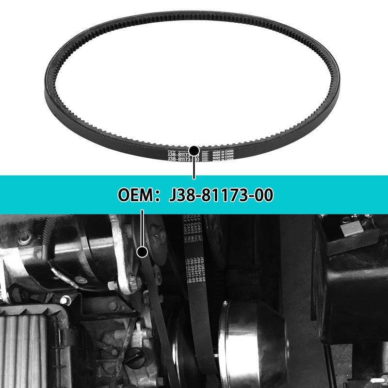 10L0L Golf Cart Starter Generator Belt for Yamaha,J38-81173-00 J55-H1173-00,fits G2,G5,G8,G9,G11,G14,G16,G22,G29 Drive 4 Cycle Gas Models