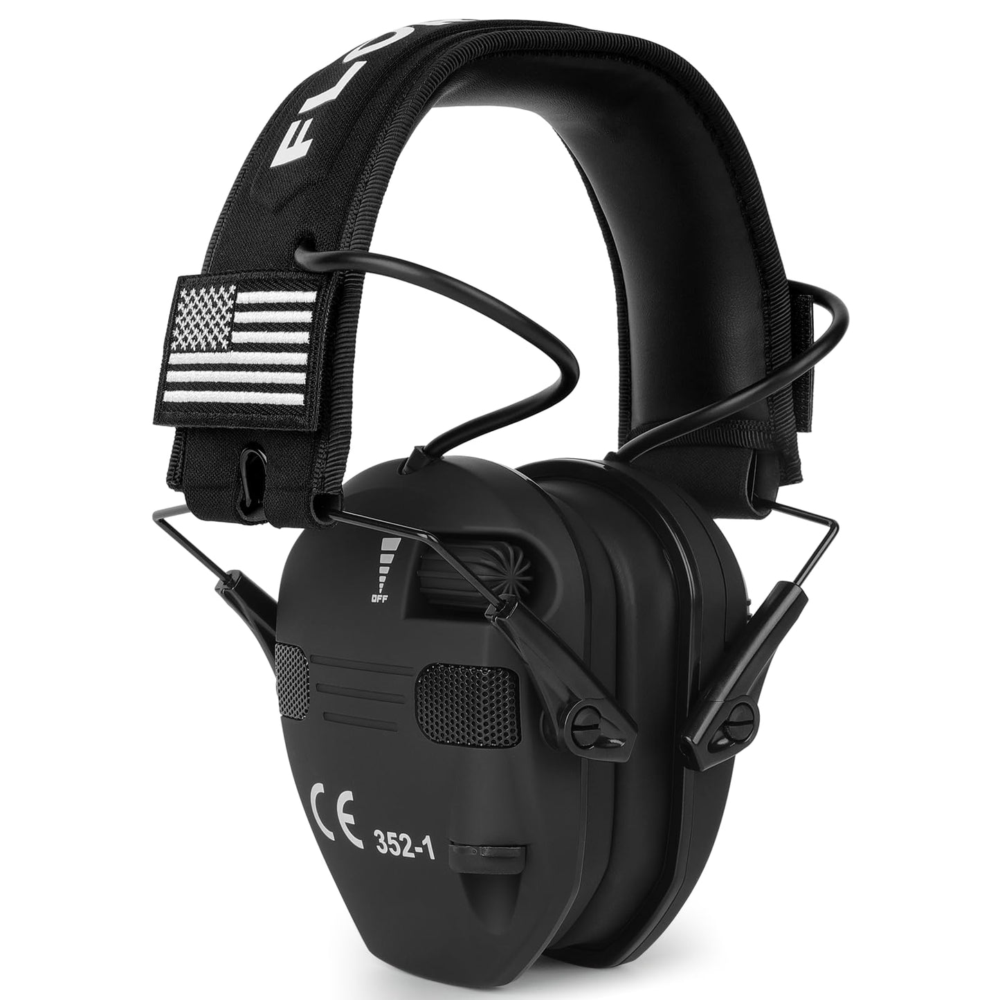 Electronic Ear Protection for Shooting with 5X Sound Amplification, Active Ear Protection for Gun Range, Gun Range Hearing Protection Muffs, NRR 26dB Noise Reduction Headphones for Hunting/Shooting