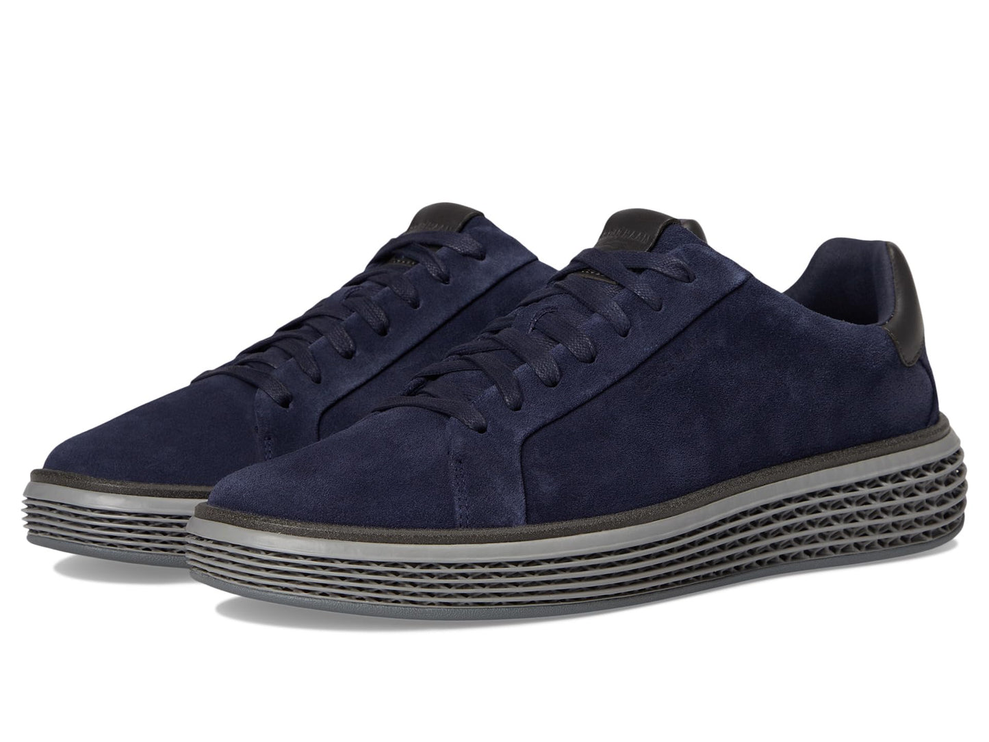 Cole Haan Men's Grandpro Court Skyweave Sneaker, Midnight Moon Suede/Raven, 13-W US