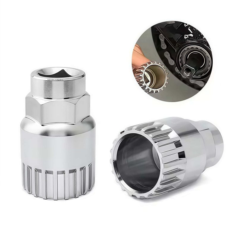 Chrisphil 20-Tooth Bottom Bracket Removal Tool, Heavy-Duty Crank Puller for Cartridge Bearings Universal Fit for Most Bikes High-Strength Steel Construction