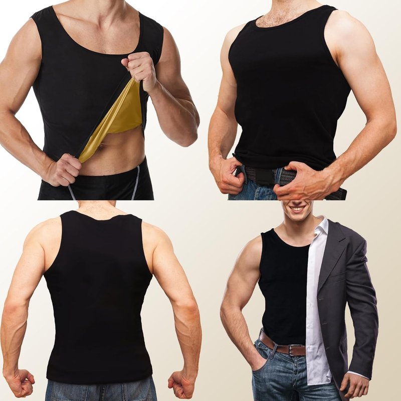 Men's Sauna Vest - Waist Trainer Compression Tank Top for Maximum Sweat | Sleeveless Design