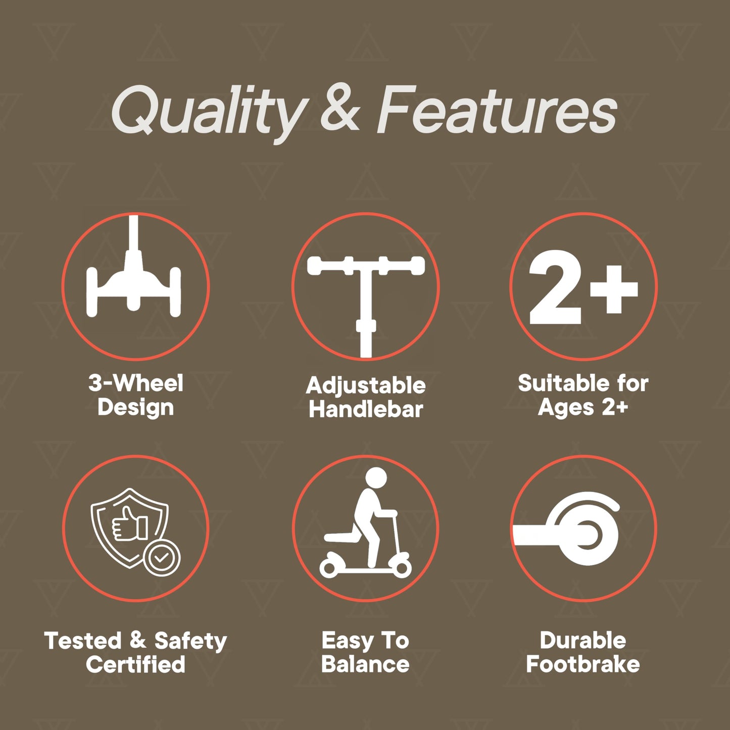 Camo Mini 3 Wheel Scooter for Kids – Lean-to-Steer with LED Light-Up Wheels, Adjustable Handlebar, Wide Anti-Slip Deck, Smooth PU Wheels, Rear Foot Brake – Toddler Scooter for Ages 2+