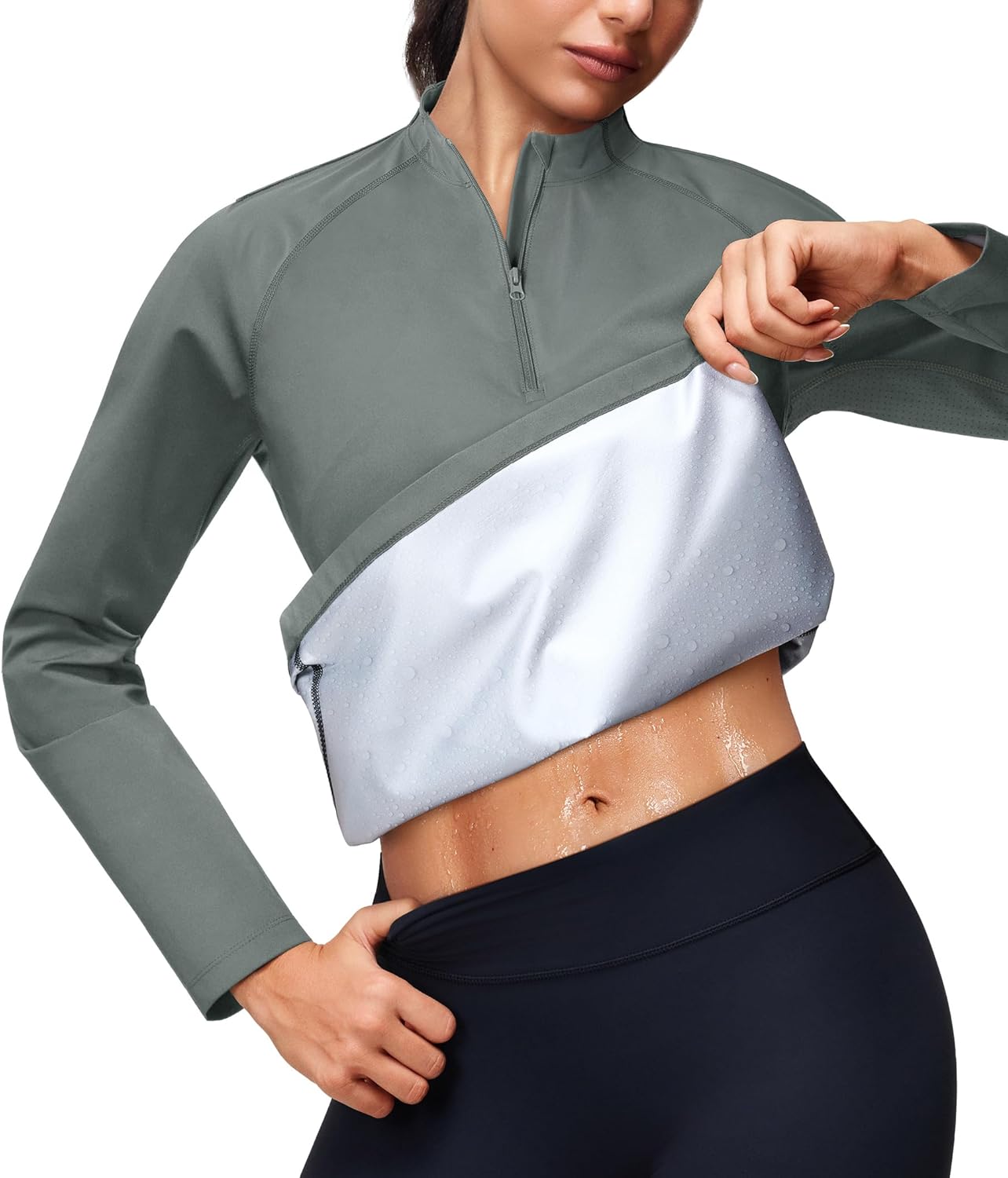 Sauna Shirt for Women - Long Sleeve Waist Trainer Vest for Effective Gym Workouts | Comfortable Fit