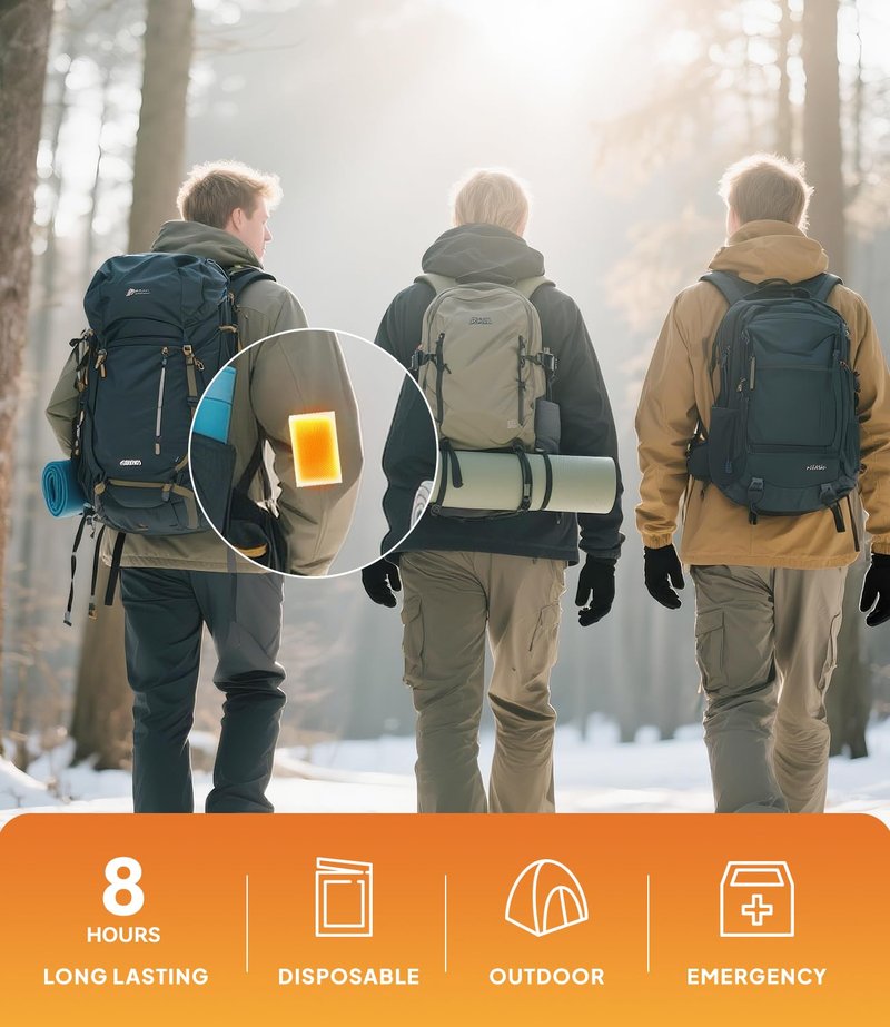 LIBERFEEL Hand Warmers Disposable 80/120 Warmers -Long-Lasting Up to 10 Hours for Warm Hand, Safe Natural Odorless Air Activated Warmers for Camping, Fishing, Winter for Men Women Kids (80)