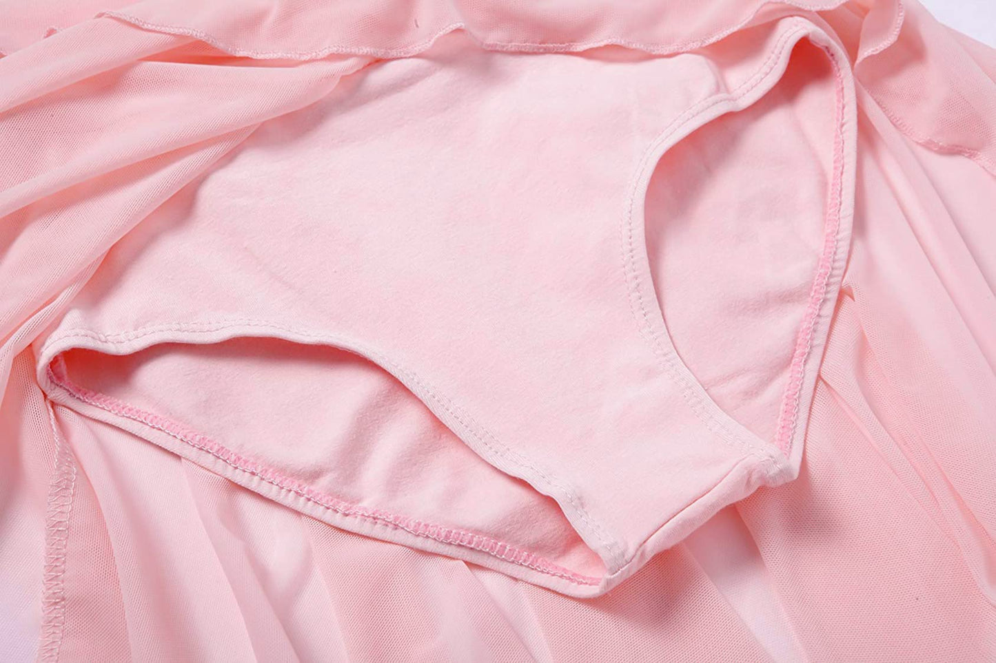 MdnMd Ballet Leotards for Girls Toddler Long Sleeve Dance Leotard Skirted Gymnastics Ballerina Outfit AM300 (Ballet Pink, 4-6 Years)