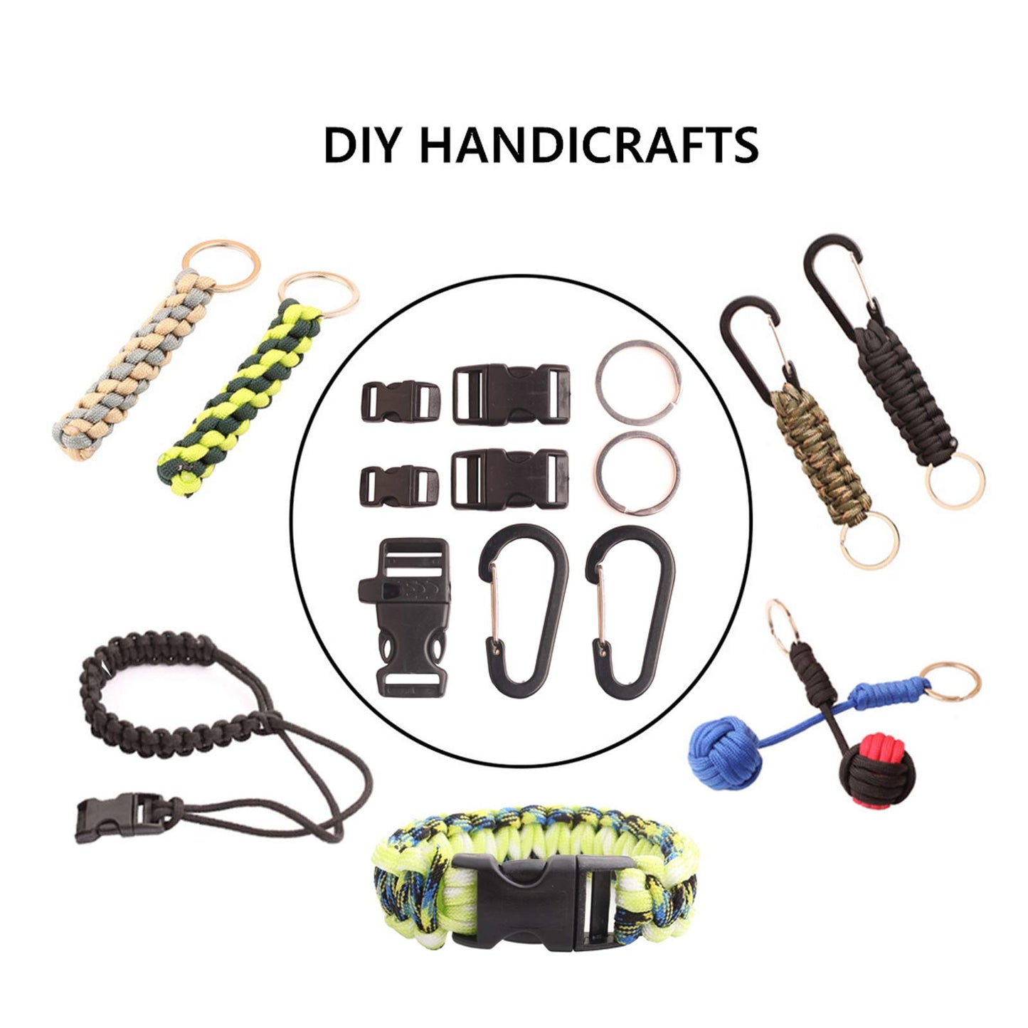 GeGeDa Paracord 550 Bracelets Kit 20 Feet Each Rope for Making Bracelets