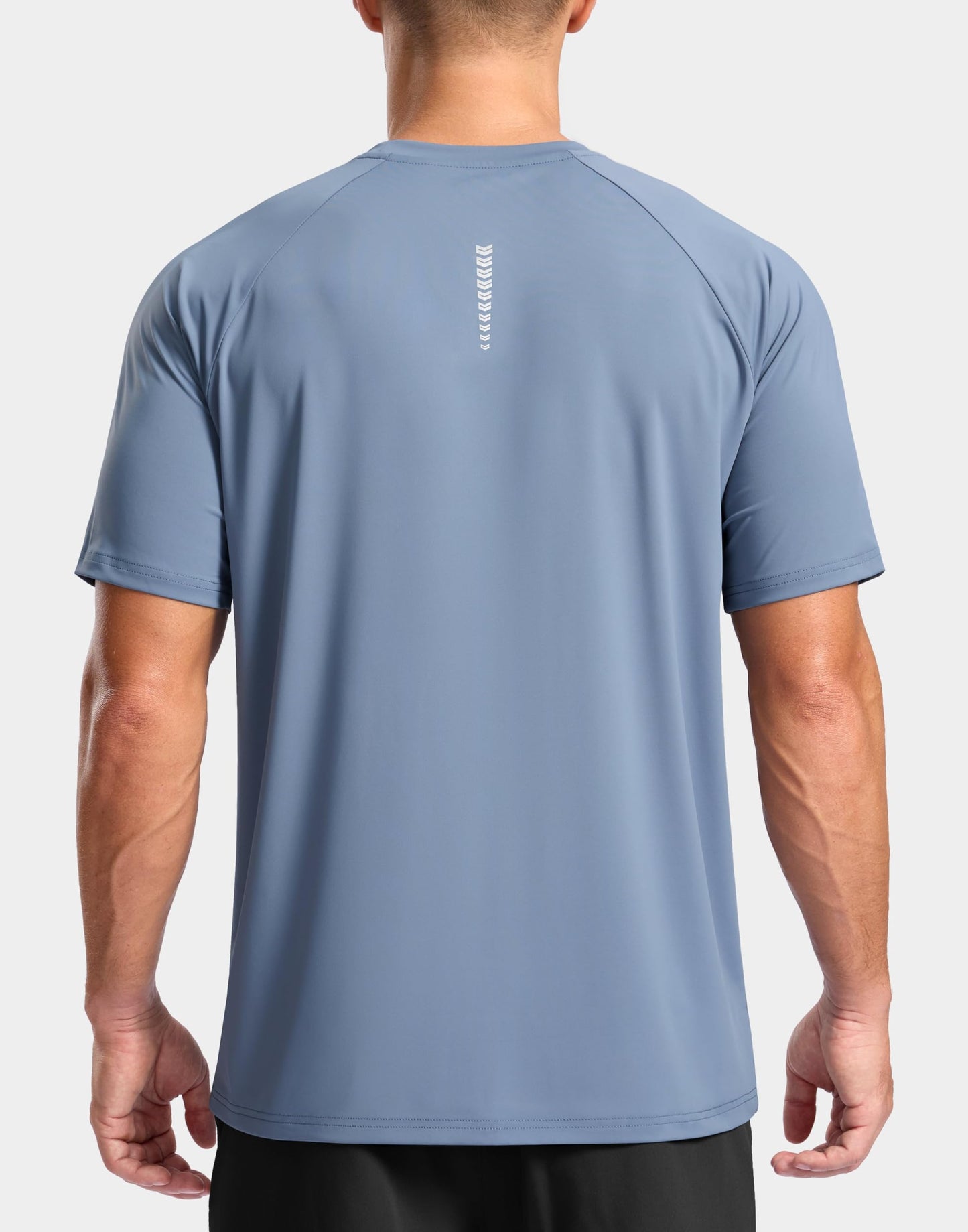 G Gradual Men's Athletic Workout T-Shirts Moisture Wicking Cooling Running Shirts Short Sleeve Performance Tee for Gym Tennis(Slate Blue,S)