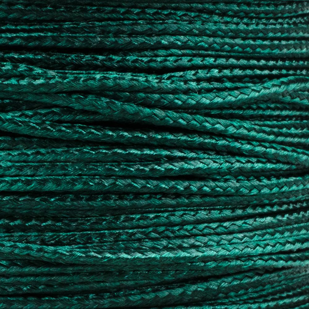 Paracord Planet Micro Paracord – Thin Braided Cord for Crafting, Fishing, and DIY Projects in 125 ft Spools – Dark Green