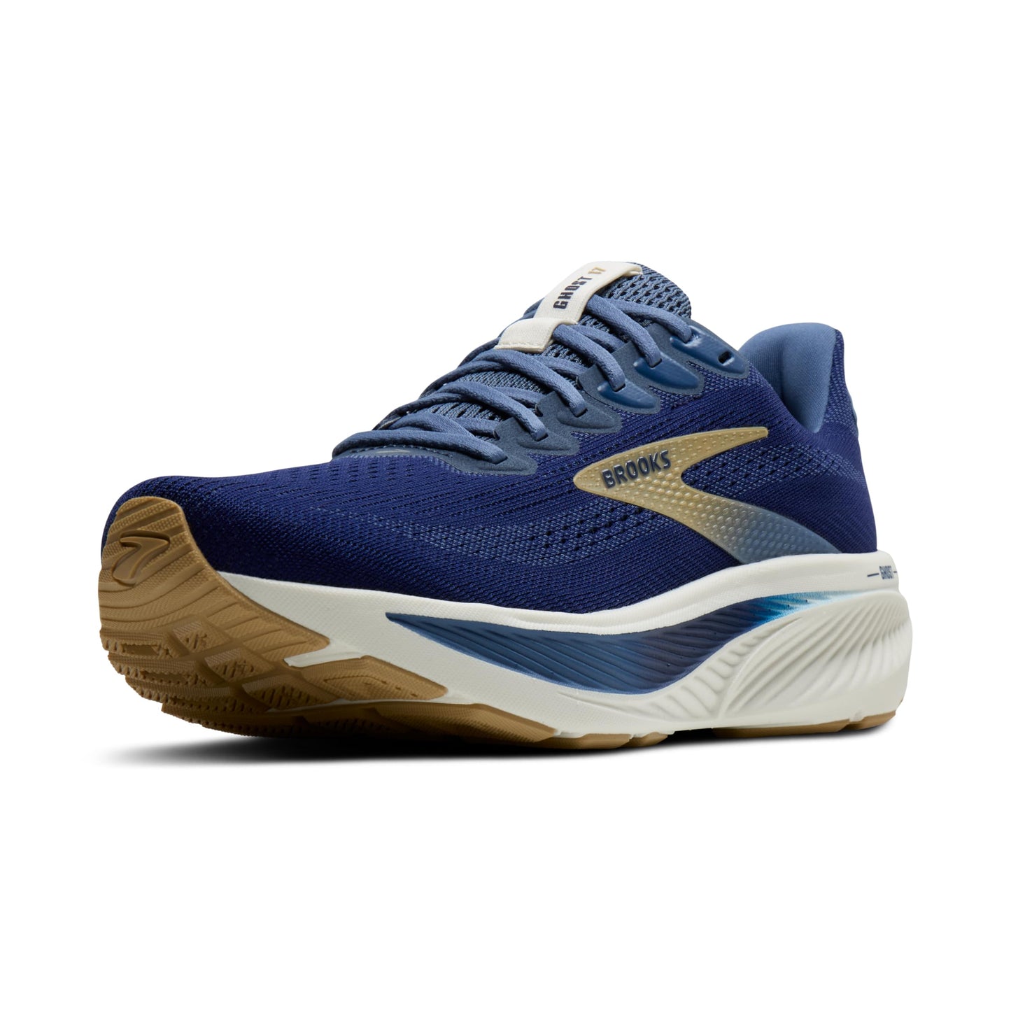 Brooks Men’s Ghost 17 Neutral Running Shoe - Beacon Blue/Moonlight/Starfish - 13 Medium