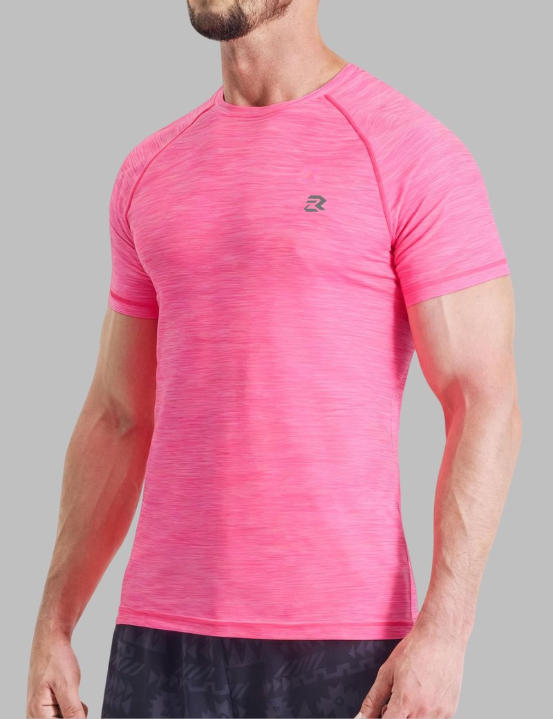 EZRUN Men's Swim Shirts UPF 50+ Sun Protection Rash Guard Quick Dry Summer Workout Gym Causal T-Shirts Fuchsia