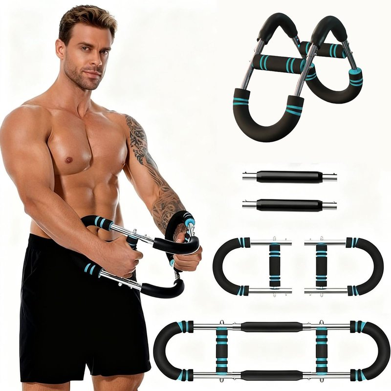 Twister Arm Trainer Adjustable Chest Muscle Trainer Portable Detachable Family Fitness Tools Suitable for Both Men and Women Style Black and red