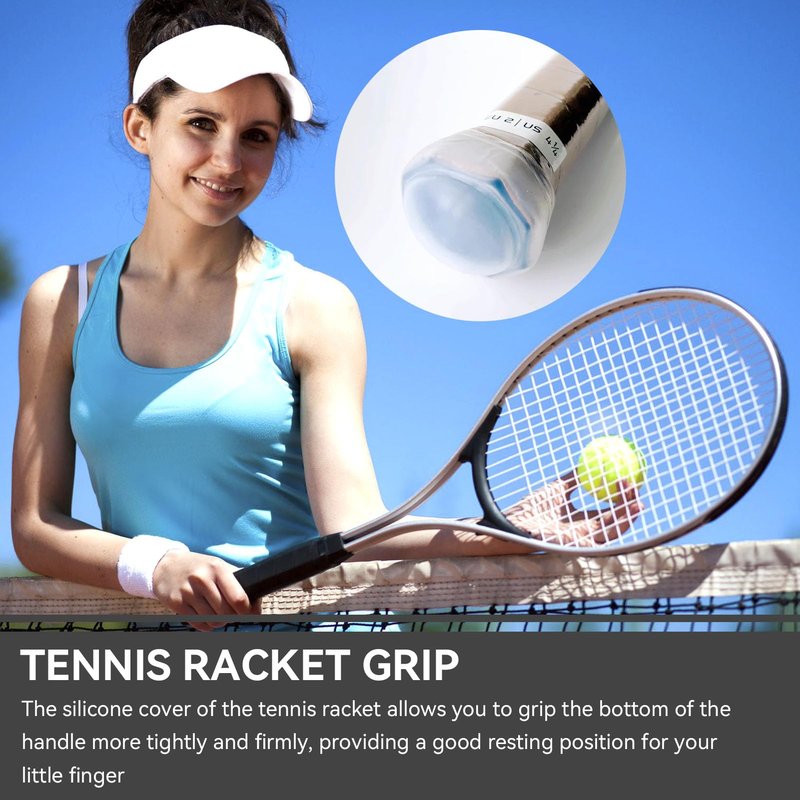 Agatige Tennis Racquet Grips Tennis Racket Silicone Case Non Slip Badminton Tennis Cover Badminton Tennis Absorbent Overgrip Cap