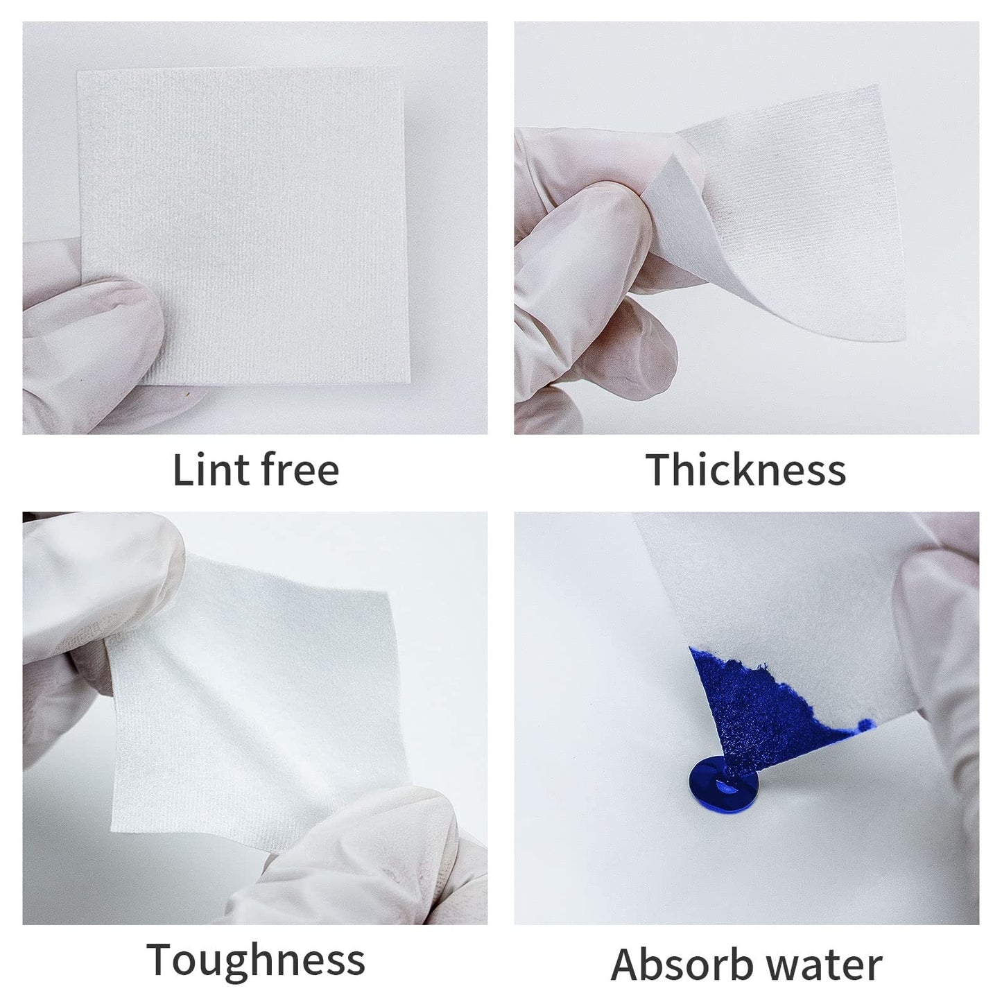 Thick Gun Cleaning Patches 900PCS, Lint Free Cloth with Storage Case, Highly Absorbent Square 2" Patches, Fit for Most Caliber Gun Cleaning Supplies