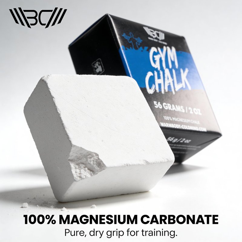 WARM BODY COLD MIND Premium Chalk Block for Weight Lifting - Hand Grip for Cross Training, Climbing, Gymnastics, Weightlifting, Powerlifting, Deadlift, Pole Dancing, Sport Gym, Fitness (8 Blocks)