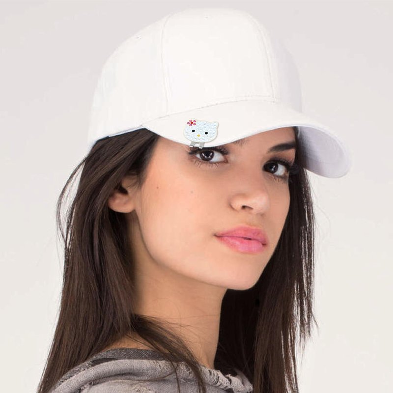 NAVIKA Kitty Cat Golf Ball Marker with Austrian Crystals | Hat Clip Included | Kitten Themed Golfing Accessory for Women | Cat Lover Golf Gift