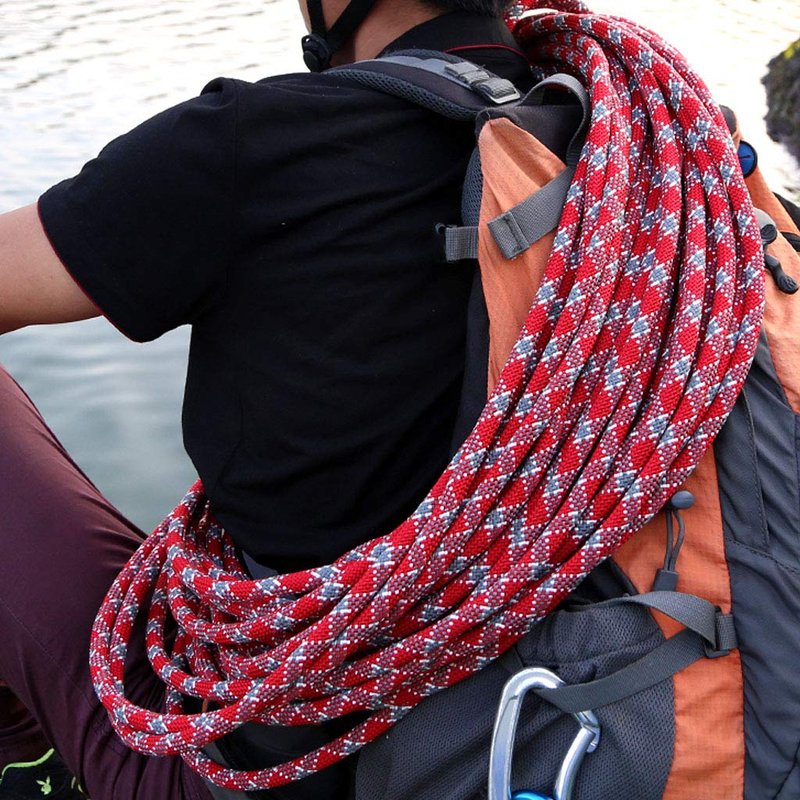 11mm Static Rope Camping Rock Climbing Rope 26KN High Strength Safety Rope for Working at Height Climbing Equipment