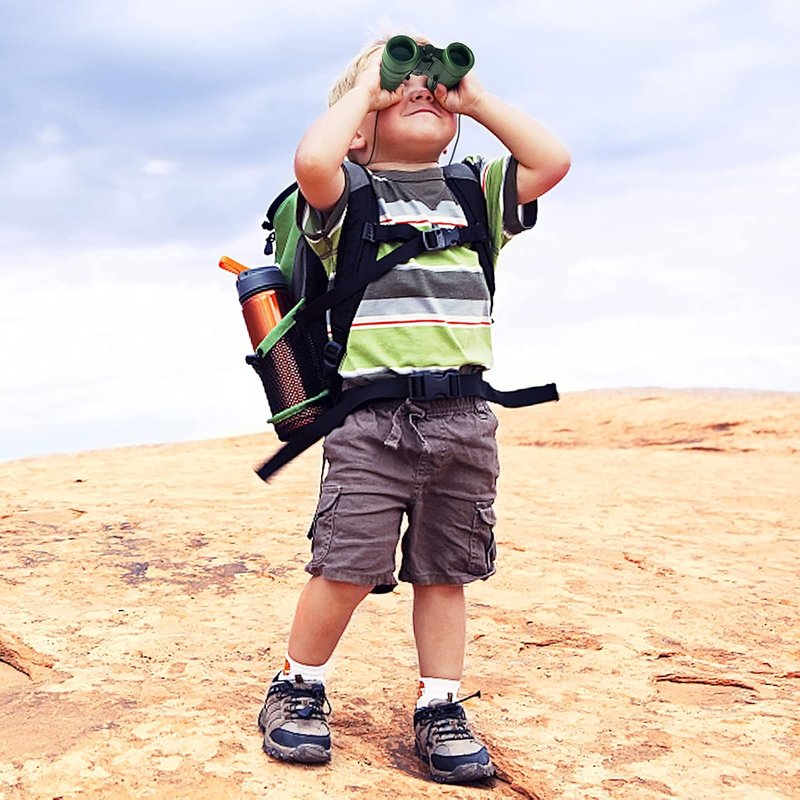 Kids Binoculars - Perfect Outdoor Toy for Ages 3-8 | Great for Hiking, Bird Watching, Travel - Green