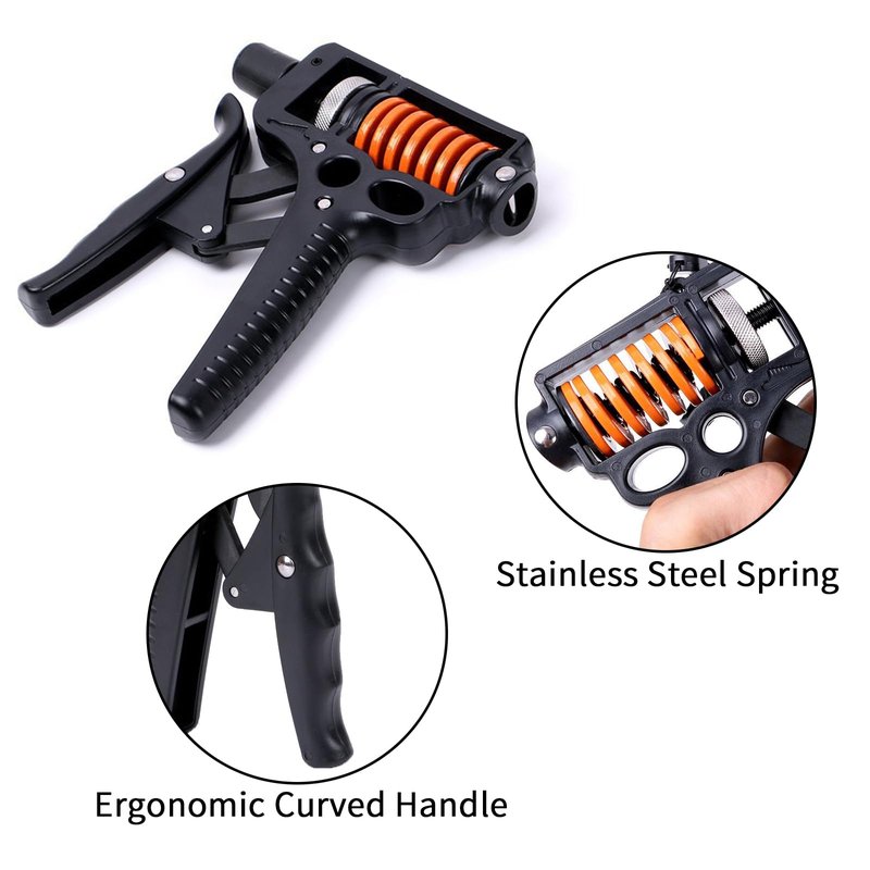 Wesoke Grip Strength Trainer Kit 5 Pack, Forearm Strengthener with Adjustable Resistance, Finger Exerciser Stretcher, Grip Ring, Hand Grippers, Stress Relief Ball for Muscle Building Injury Recover
