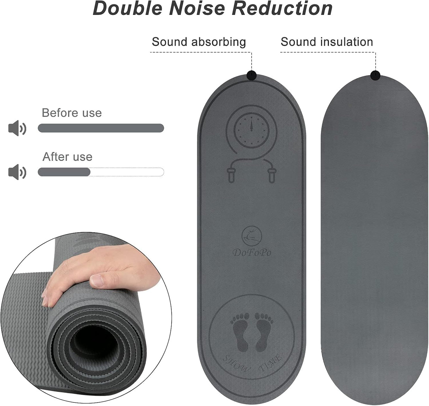 Jump Rope Mat - Non-Slip Indoor/Outdoor Exercise Flooring | 71"x63"x24" High-Density Shock Absorption