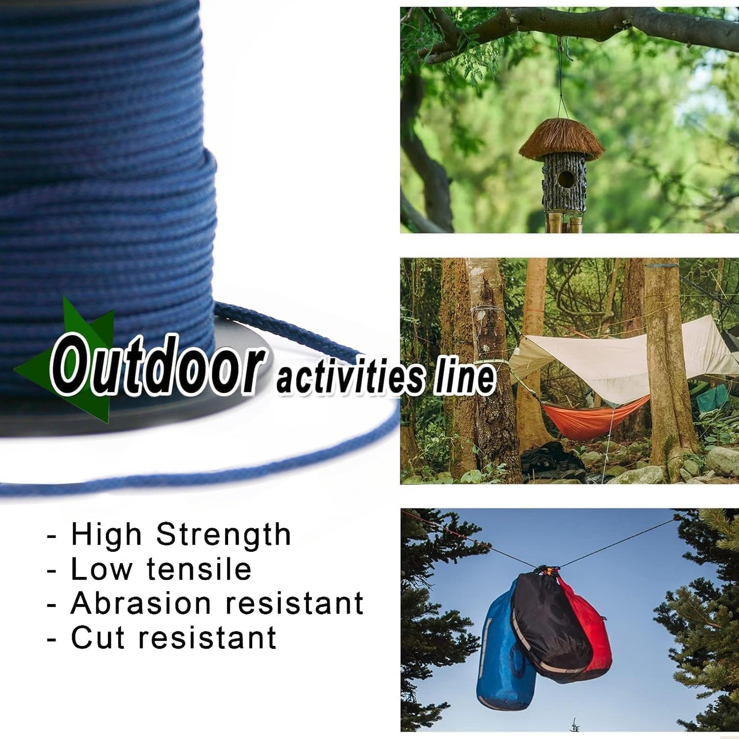 9KM DWLIFE Kevlar Cord, High-Strength Lightweight Abrasion-Resistant Line