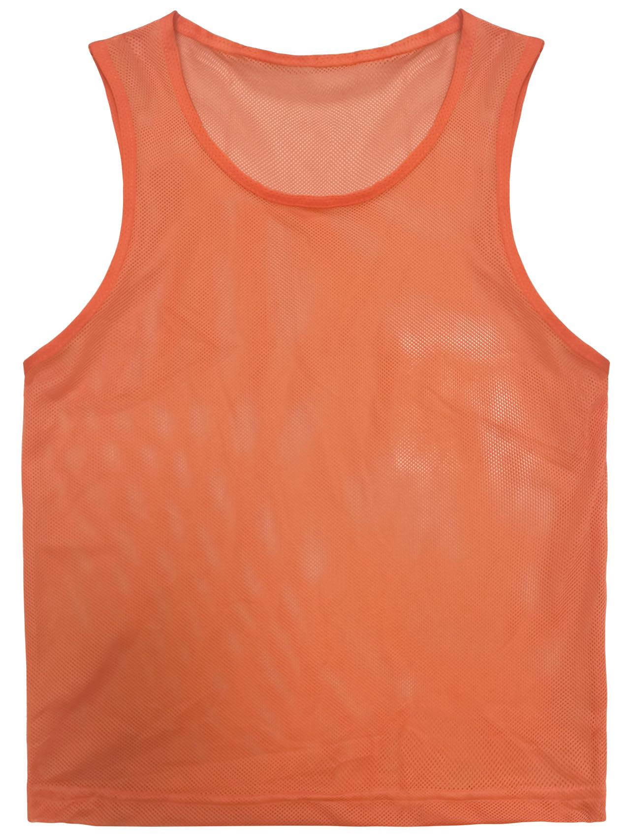VOGRYE Pinnies Set of 12/24 Scrimmage Vests, Team Practice Sports for Child Youth/Adult, Lightweight Basketball Jersey