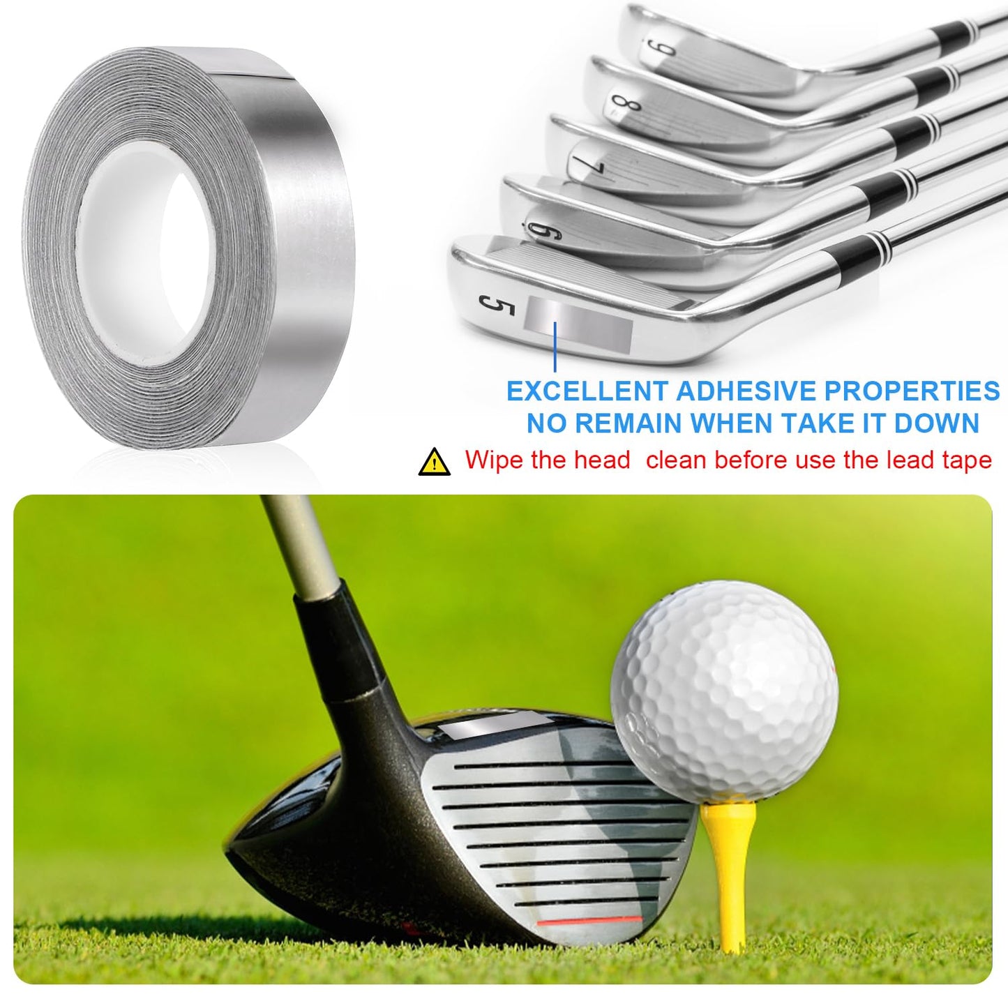 1 Gram/Inch Lead Roll Tape for Pickleball Paddles, 1/2'' x 100'' Pickleball Lead Weight Tape for Golf Adhesive Lead Tape for Golf Club Racquet Tennis Racket