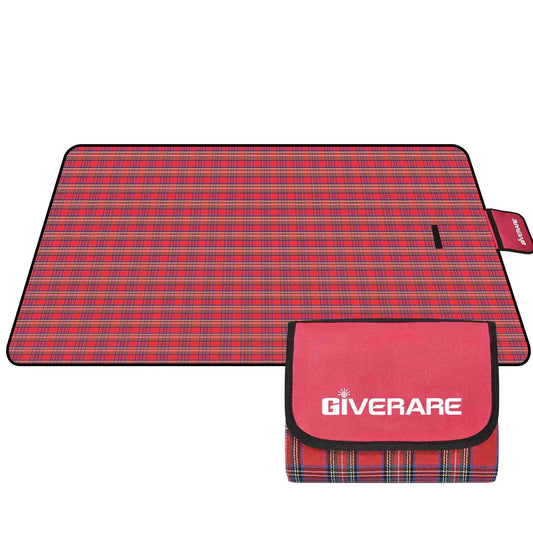 GIVERARE Picnic Beach Blanket, 99x60in XL Sandfree Waterproof Outdoor Camping Blankets, Quick Drying Family Mat, Portable Extra Large Mats for Travel, Hiking, Music Festival, Lawn