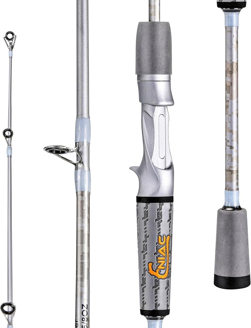 Sougayilang Fishing Pole - IM6 Graphite Spinning & Casting Rod | Two-Piece Design, SuperPolymer Handle for Bass Fishing