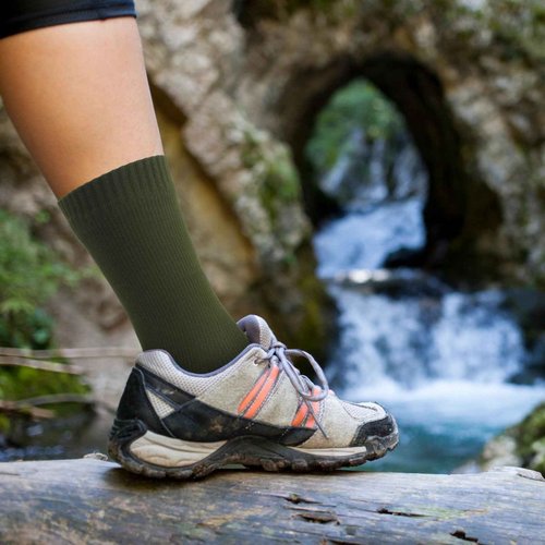Jiuguva 4 Pairs Waterproof Socks Unisex Waterproof Breathable Outdoor Hiking Wading Fishing Socks for Men Women(Medium,4 Colors)