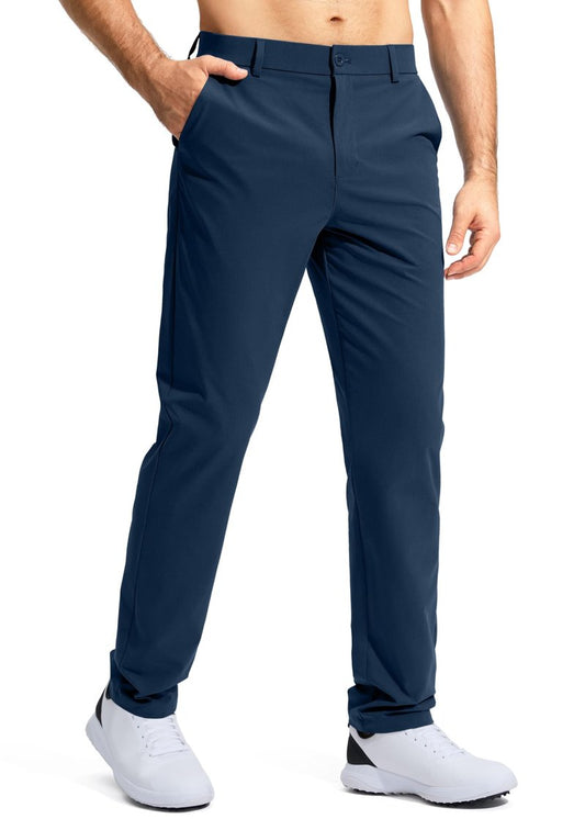 Pudolla Men's Golf Pants Work Dress Comfy Pants Casual Slacks Trousers with Pockets(Navy 42Wx30L)