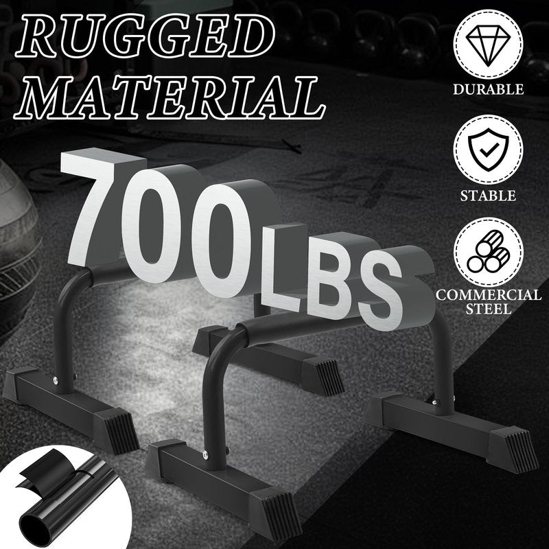 Push Up Bar, 700 LBS Potable Dip Bar with EVA Handle for Home GYM Gymnastics Calisthenics Equipment Apartment Courtyard Balcony Exercise Fitness Upper Body Arm Back Man Woman Kid (Black)