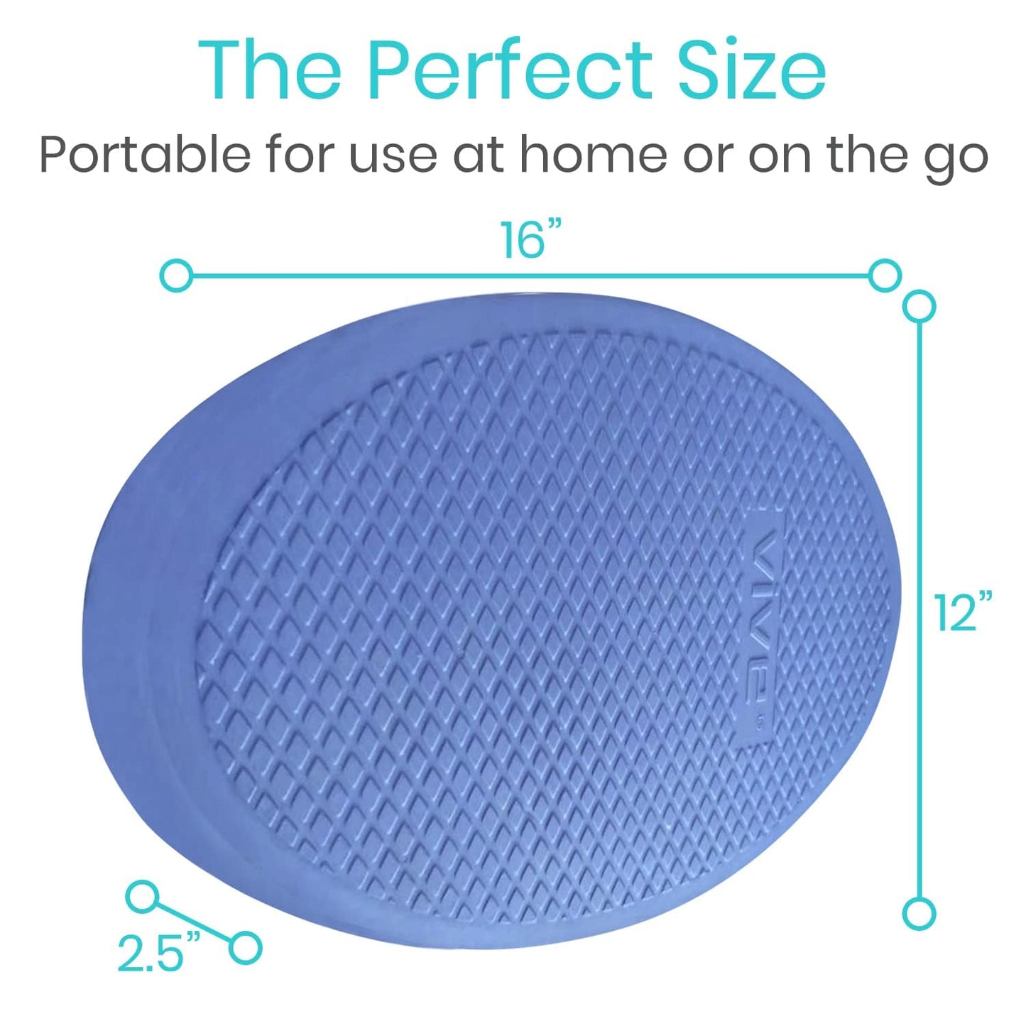 Vive Oval Balance Pad - Wobble Cushion For Physical Therapy And Rehabilitation Equipment - Soft Stability Trainer Foam For Workouts, Yoga, Core Strength And Pilates - Device For Women, Men And Kids