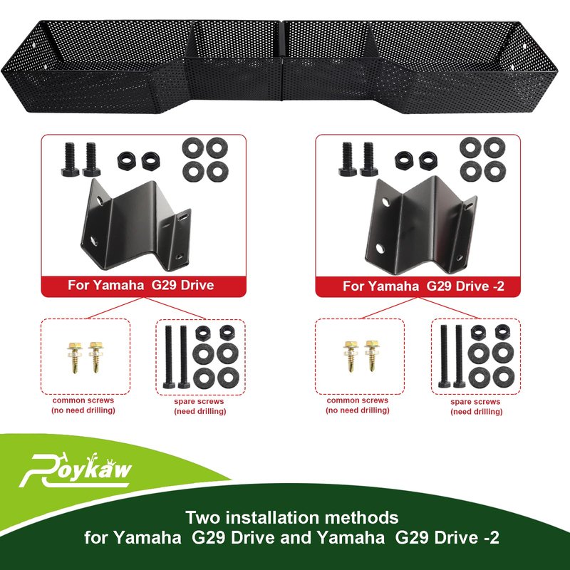 Roykaw Golf Cart Front Inner Basket Dash Storage/Tray Organizer Rack Compatible with Yamaha G29/Drive/Drive 2 G&E Golf Cart,Upgrade Larger Compartments & More Sturdy and Durable, Easy Installation